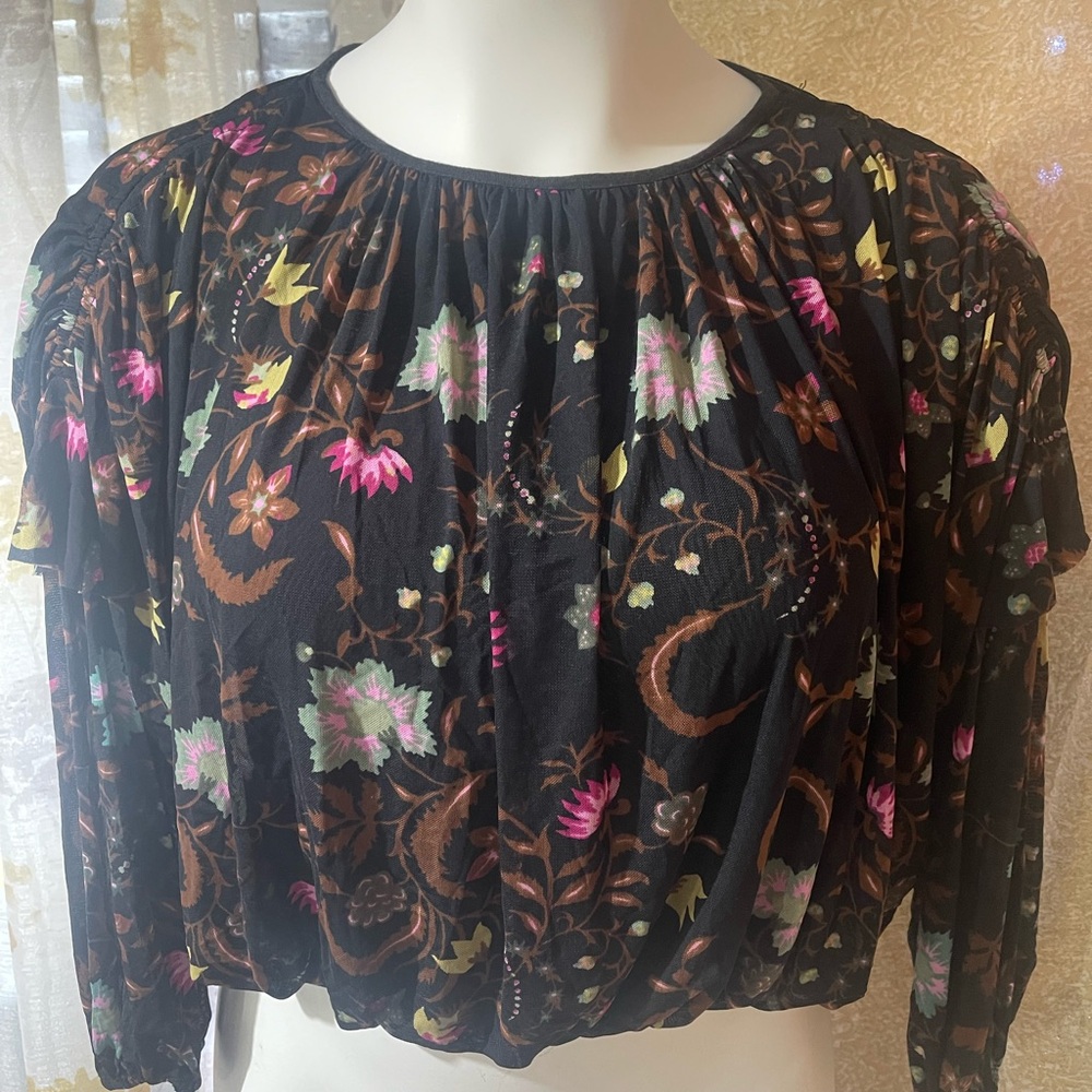 Free People Wildflower Honey Top/Blouse